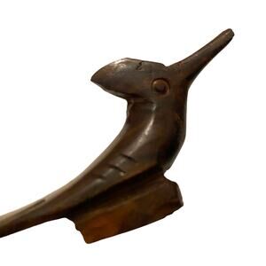 Mid-Century Modern Hand Carved Wood Bird Made in Mexico Mantle Decoration